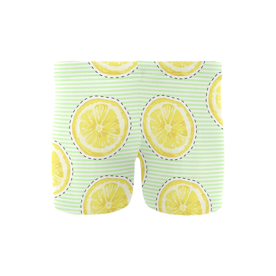 slice of lemon pattern Men's Swimming Trunks