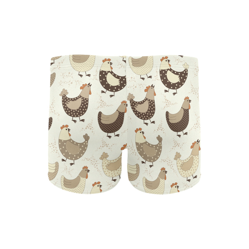 Cute rooster chicken cock Men's Swimming Trunks