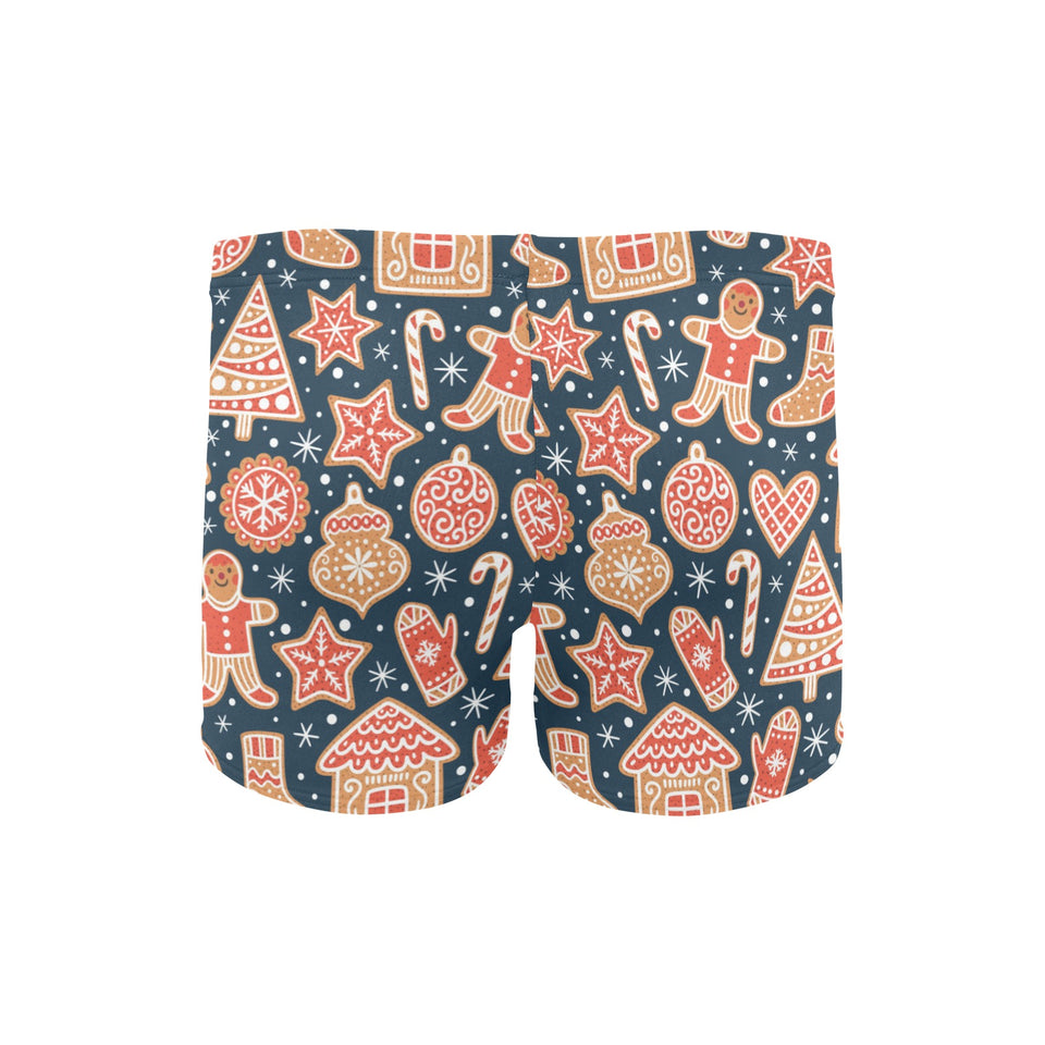 Christmas gingerbread cookie pattern Men's Swimming Trunks