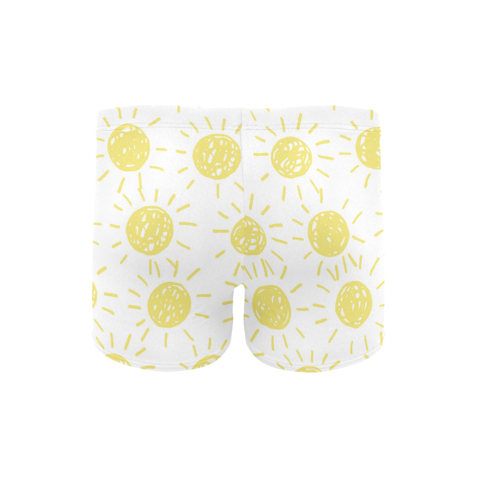 hand drawn sun pattern Men's Swimming Trunks