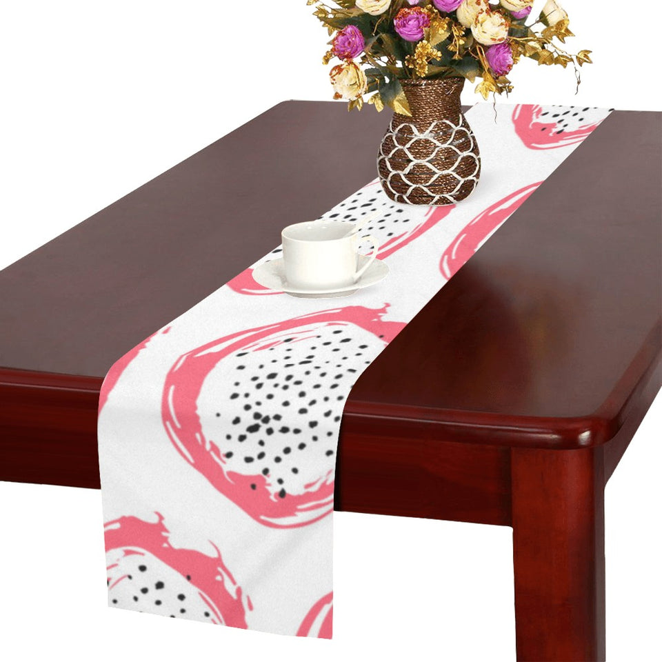 Hand drawn dragon fruit Table Runner