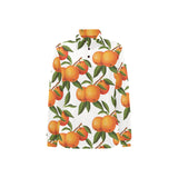 Oranges pattern background Women's Long Sleeve Polo Shirt