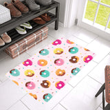 Donut pattern glaze pink background Doormat