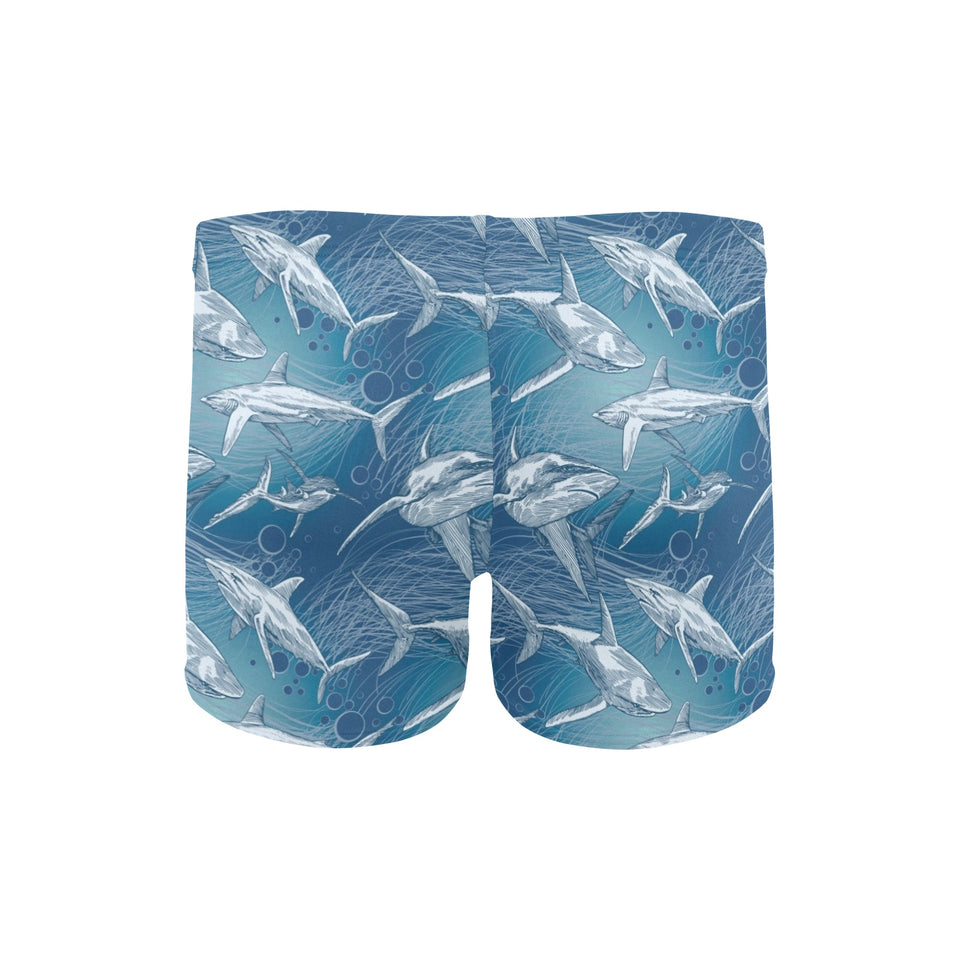 Shark hand drawn Men's Swimming Trunks
