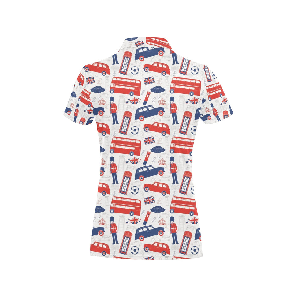 British Pattern Print Design 03 Women's All Over Print Polo Shirt