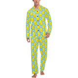 Duck Pattern Print Design 03 Men's Long Pajama Set