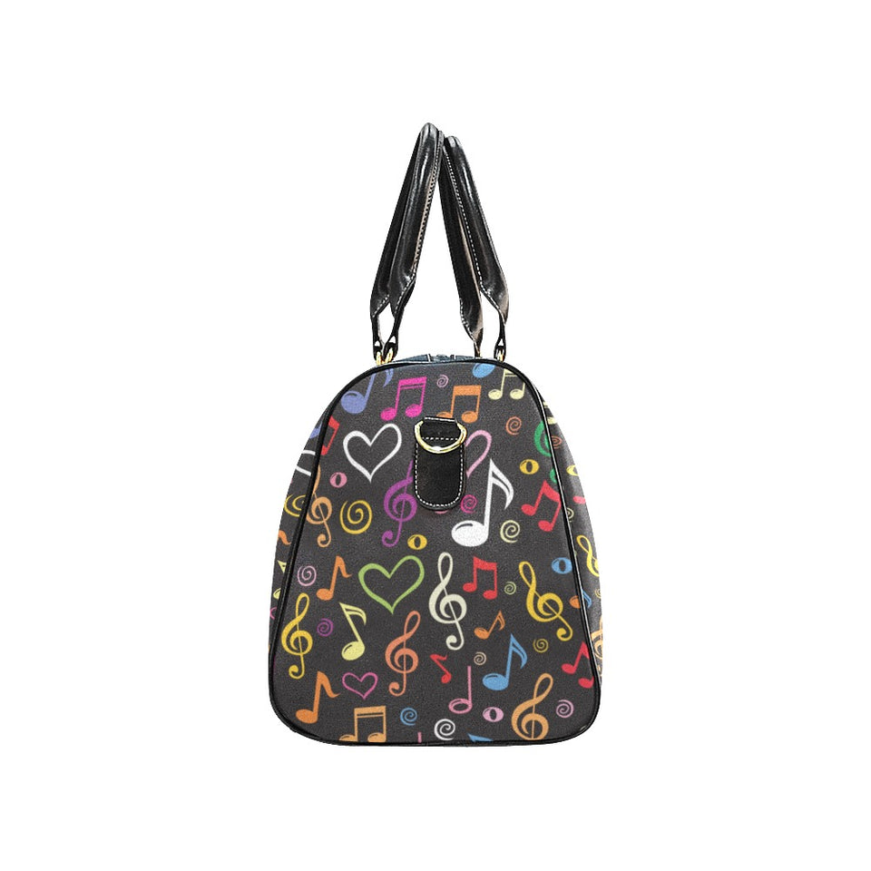 Music Notes Pattern Print Design 02 Travel Bag