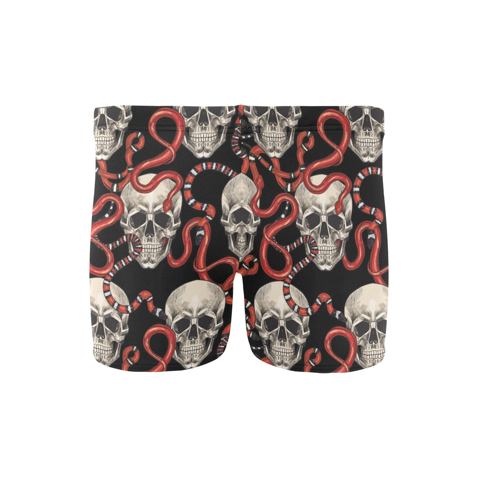 Red snake skull pattern Men's Swimming Trunks