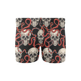 Red snake skull pattern Men's Swimming Trunks