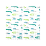 watercolor crocodile pattern Gauze Curtain