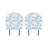 Blue whale pattern Car Headrest Cover