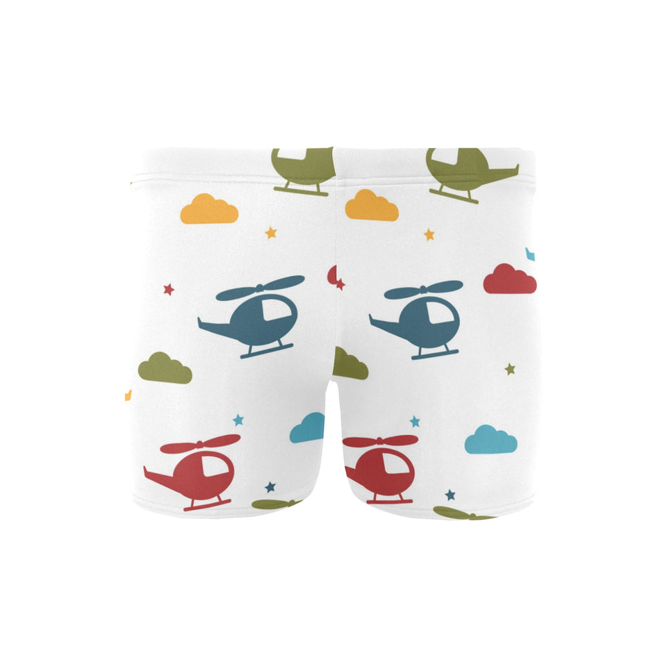Colorful helicopter pattern Men's Swimming Trunks