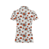 Ladybug Pattern Print Design 05 Women's All Over Print Polo Shirt