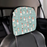 Cute snowman pattern Car Headrest Cover