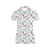 Surfboard Pattern Print Design 04 Women's All Over Print Polo Shirt