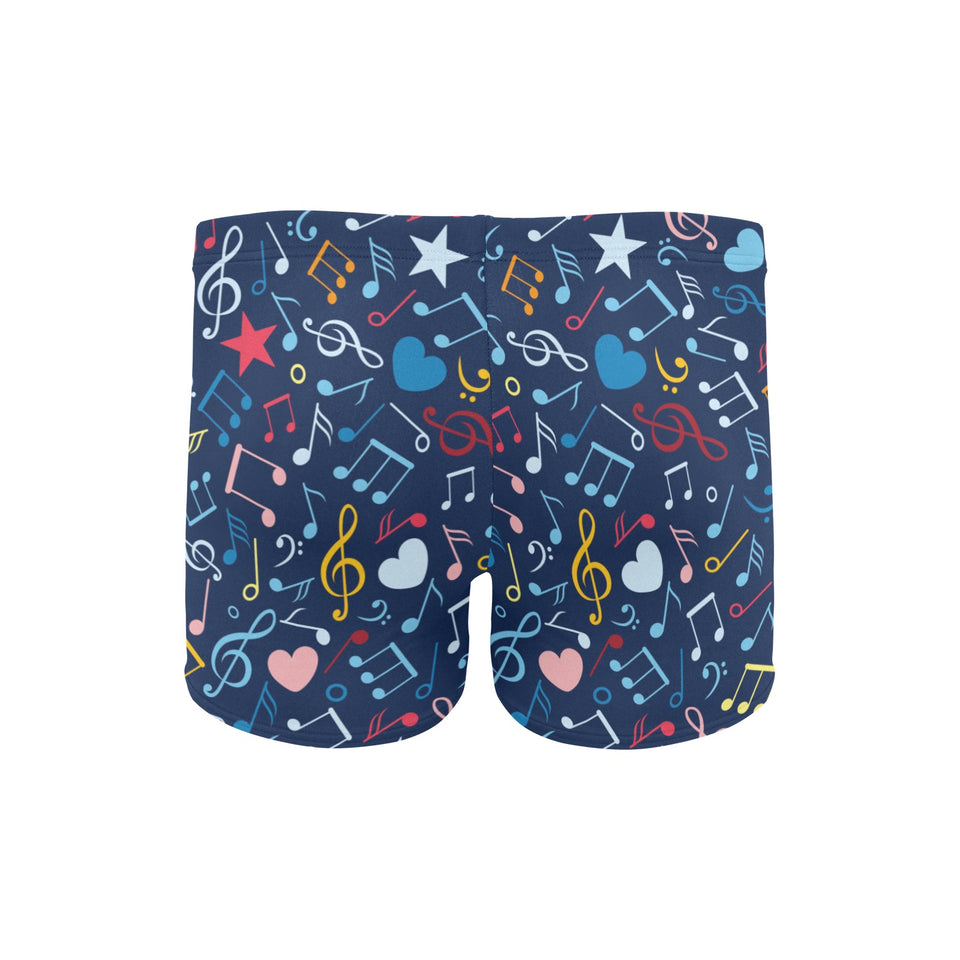 Music Notes Pattern Print Design 03 Men's Swimming Trunks