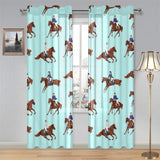 Horses running horses rider pattern Gauze Curtain