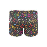 Music Notes Pattern Print Design 02 Men's Swimming Trunks