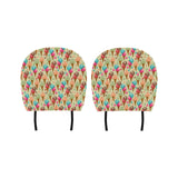 Colorful ice cream pattern Car Headrest Cover