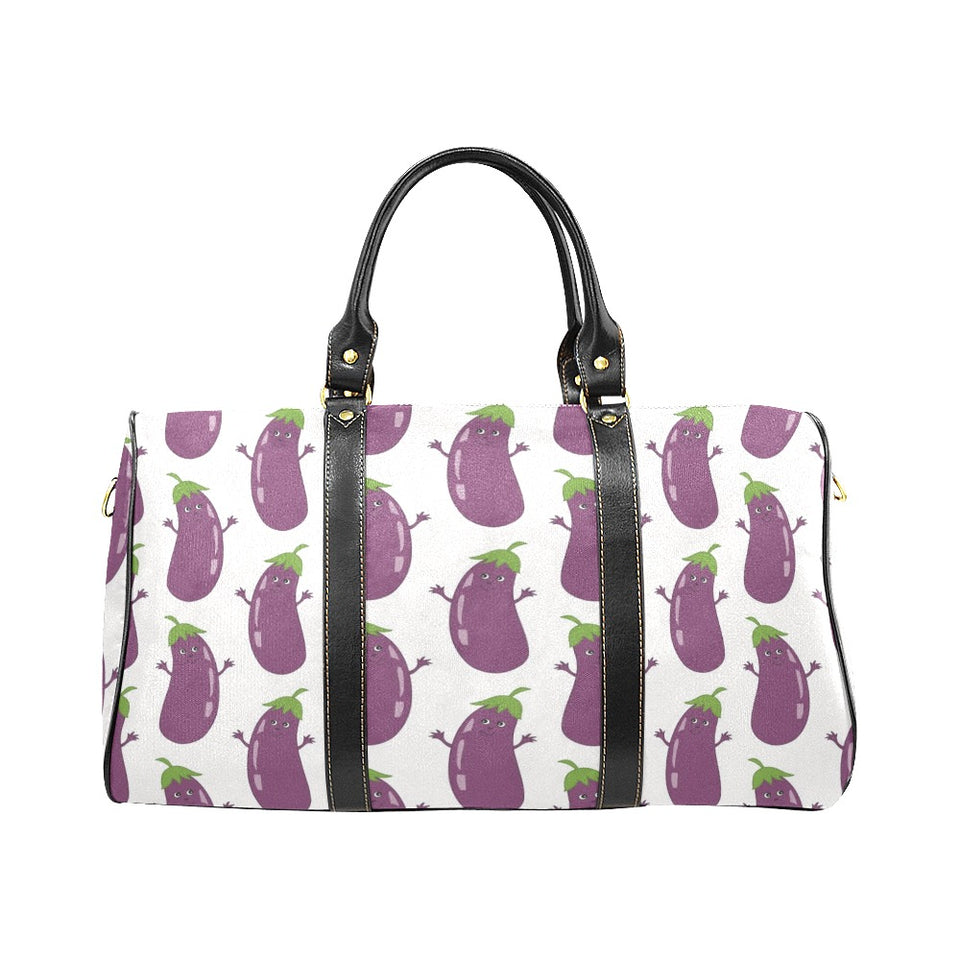 Eggplant Pattern Print Design 01 Travel Bag