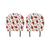 dragon fruits white background Car Headrest Cover