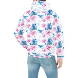 Hummingbird Pattern Print Design 02 Men's Padded Hooded Jacket