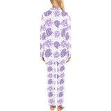Hedgehog Pattern Print Design 05 Women's Long Pajama Set