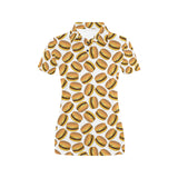 Hamburger Pattern Print Design 03 Women's All Over Print Polo Shirt