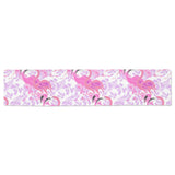 Pink flamingo flower pattern Table Runner