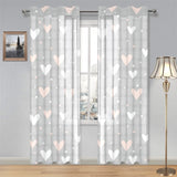 Heart pattern gray background Gauze Curtain