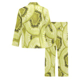Sliced kiwi pattern Men's Long Pajama Set