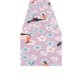 Beautiful toucan flower leaves Table Runner