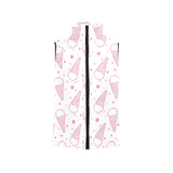 Hand drawn ice cream pattern Men's Padded Vest