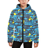 Shark dangerous Kids' Boys' Girls' Padded Hooded Jacket