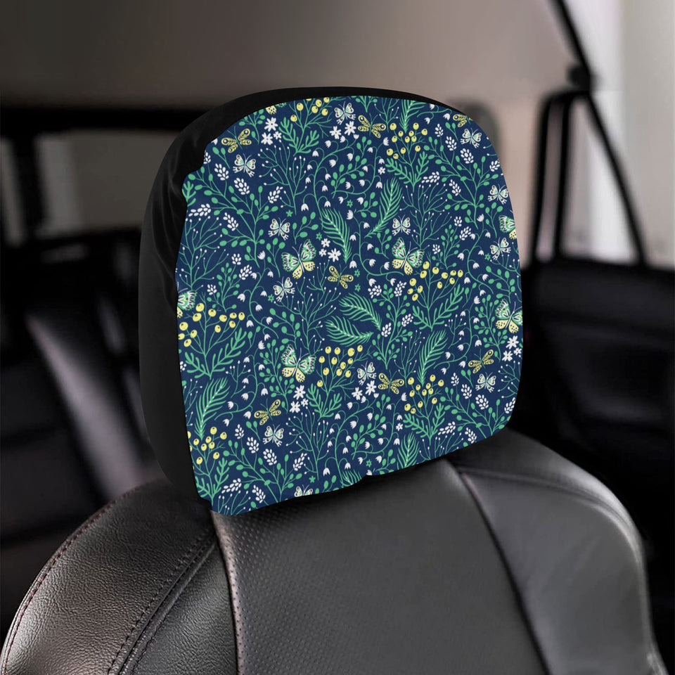 butterfly leaves pattern Car Headrest Cover