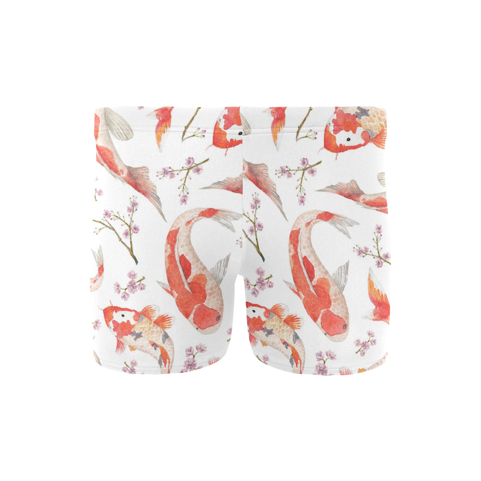 Watercolor Koi Fish Carp Fish pattern Men's Swimming Trunks