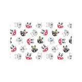 French bulldog cup paw pattern Doormat