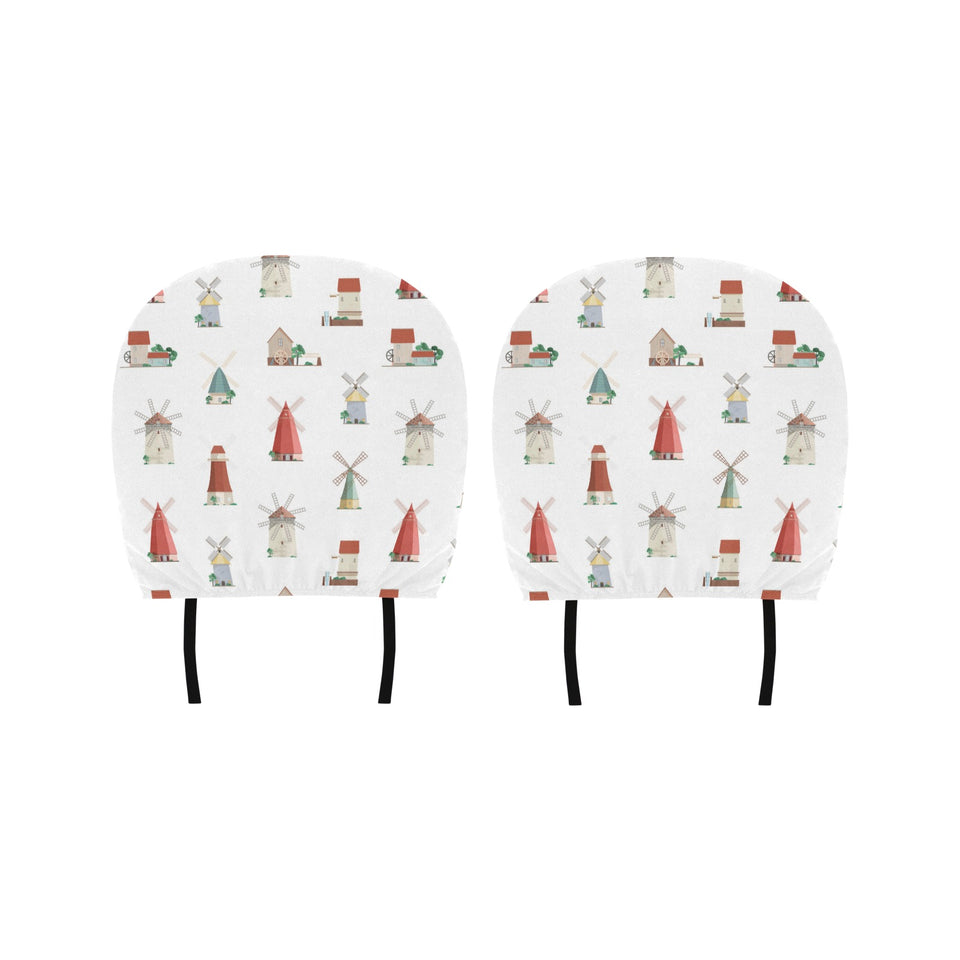 windmill design pattern Car Headrest Cover