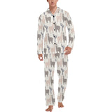 Llama Alpaca pattern Men's Long Pajama Set