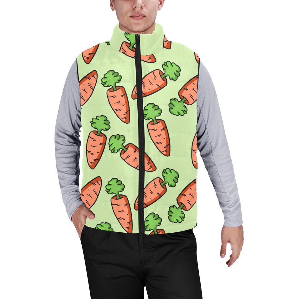 Carrot Pattern Print Design 05 Men's Padded Vest