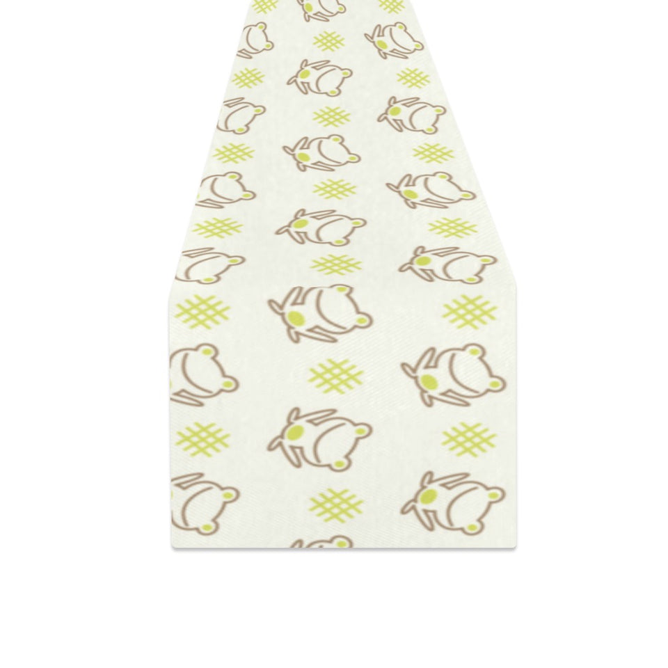 Cute cartoon frog baby pattern Table Runner