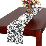 Crow dark floral pattern Table Runner