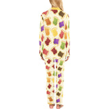 Bread Toast Pattern Print Design 02 Women's Long Pajama Set