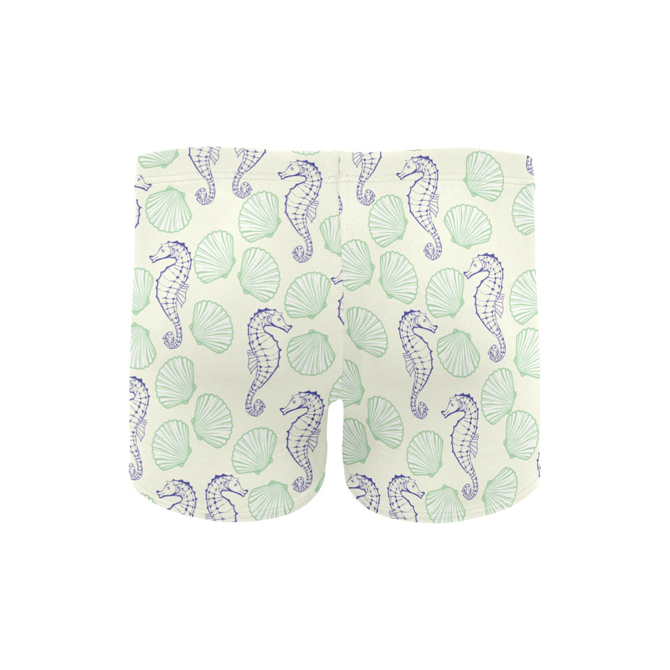 Seahorse shell pattern Men's Swimming Trunks