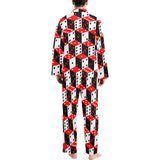 Dice Pattern Print Design 02 Men's Long Pajama Set