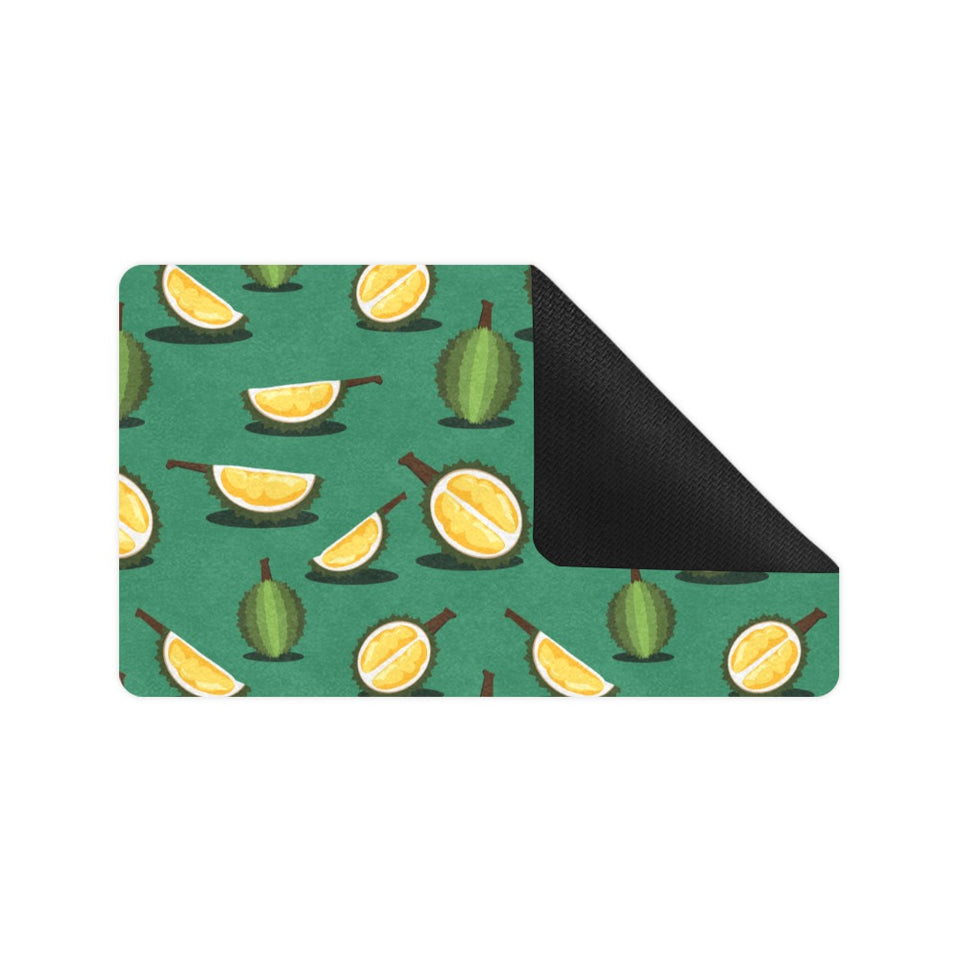 Durian pattern green background Doormat
