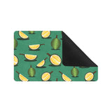 Durian pattern green background Doormat