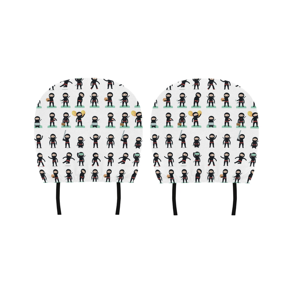 Cute ninja katana sword pattern Car Headrest Cover