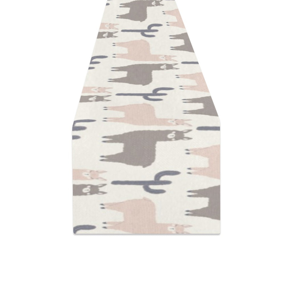 Llama Alpaca pattern Table Runner