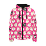 Guinea Pig Pattern Print Design 01 Men's Padded Hooded Jacket